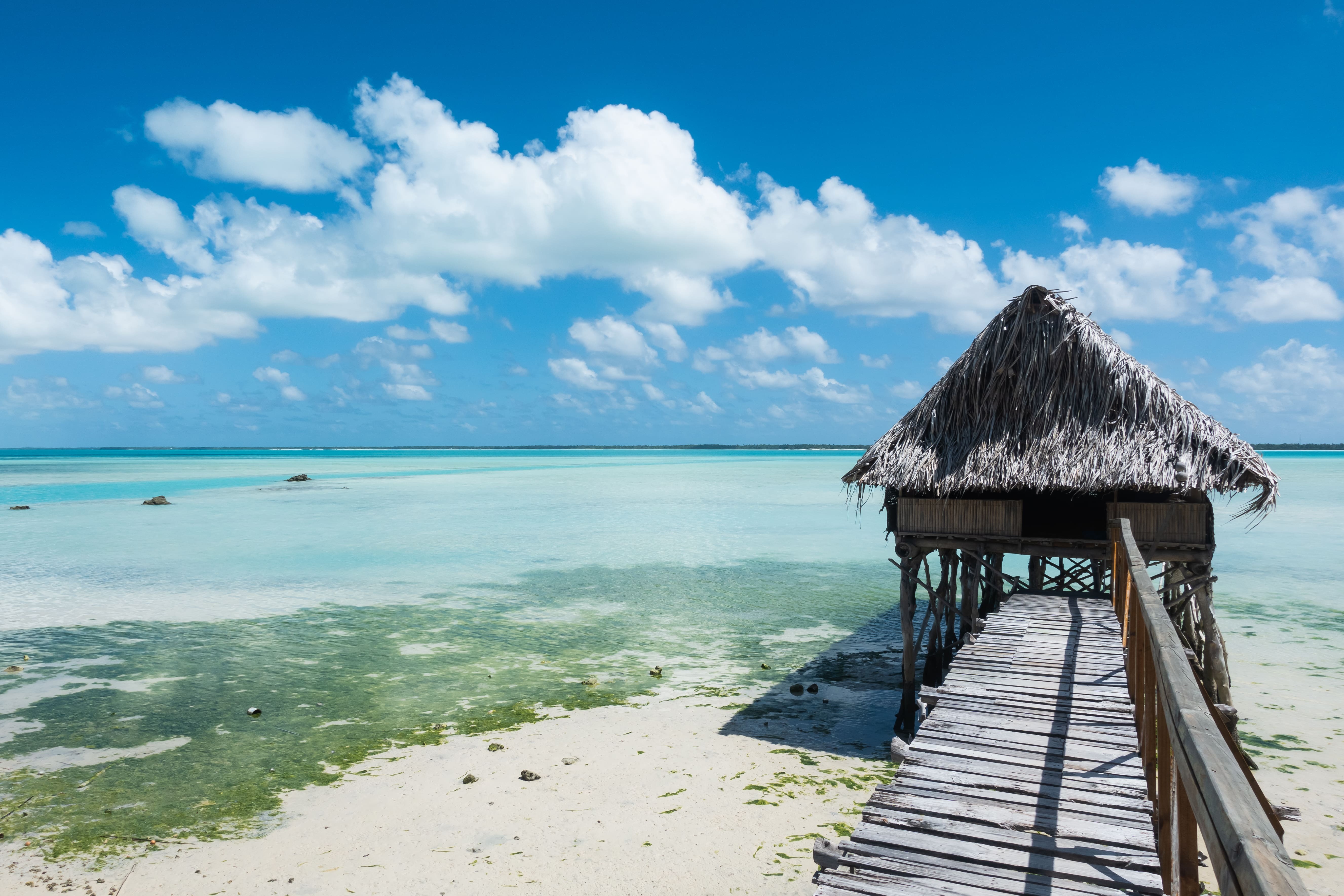 Beach hut Tarawa Kiribati