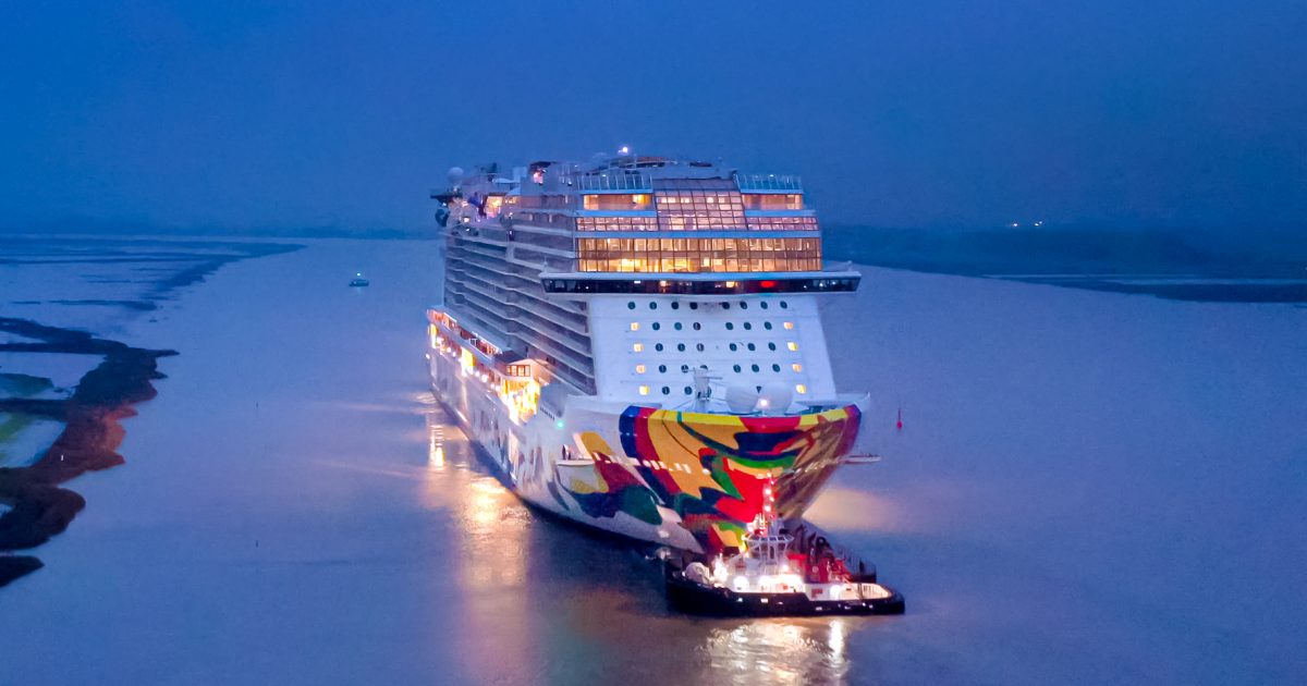 Watch Norwegian Encore Sail in Open Water for the… World of Cruising