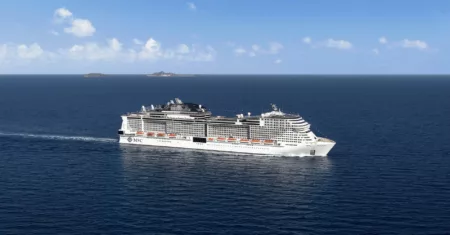 Picture of the MSC Meraviglia cruise ship